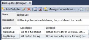 Maintenance Subplans