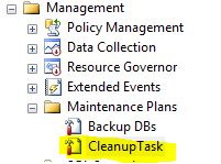 Cleanup maintenance plan